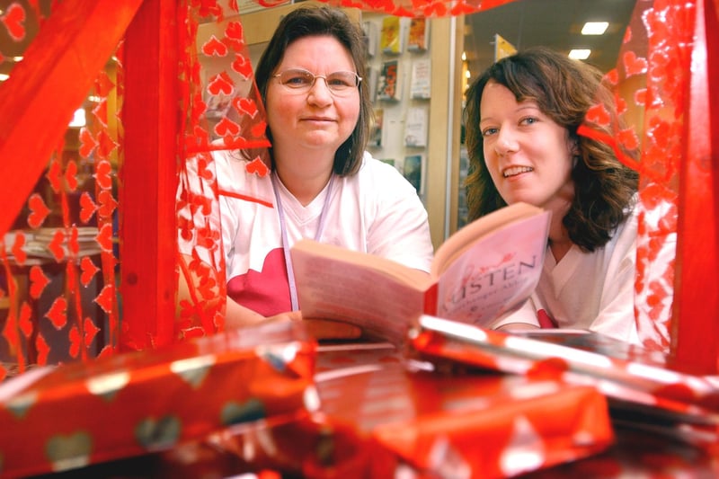 Staff at the Central Library in Hartlepool were keen to help people find their ideal Valentine's book in 2007. Remember this?