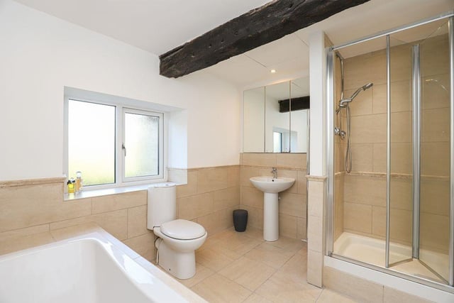 The family bathroom is one of two in the property.