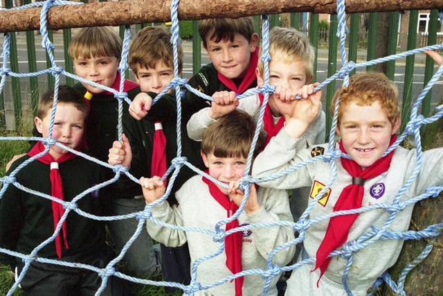 Cubs and Beavers were pictured taking part in an assault course in November 1991. Can you spot anyone you know?