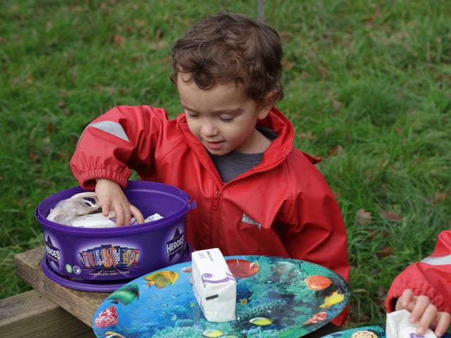 Alexander Spahia, age three, taking part in the campaign