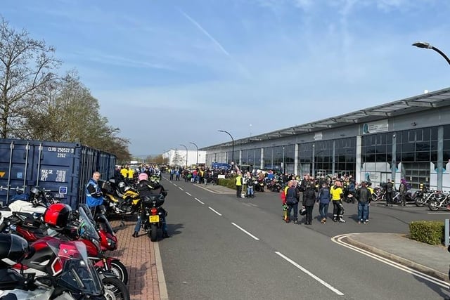 Hundreds of bikers turned up to support the children's hospital.