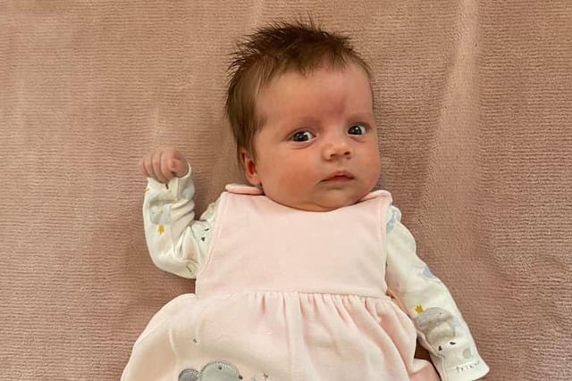 Isla Grace Tyrrell, Born 7th April at DRI. She spent a week in intensive care at Sheffield NeoNatal Unit. All staff were amazing at both hospitals - they saved her life. Mum 