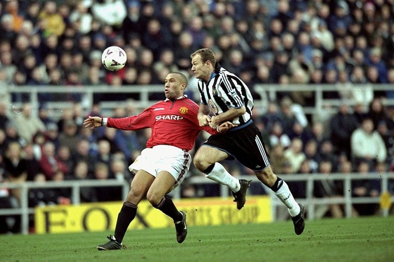A superb Duncan Ferguson volley was supported by a brace from Alan Shearer as Newcastle defeated a Manchester United side that had beaten them at Wembley in the FA Cup final just eight-months previous.
(Mandatory Credit: Shaun Botterill /Allsport)