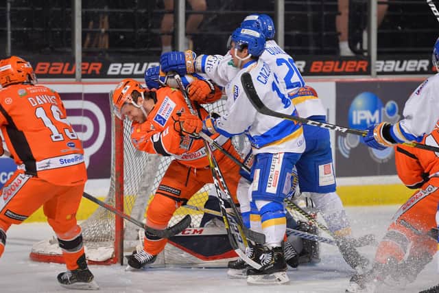 Fisticuffs in the last Arena game v Fife.