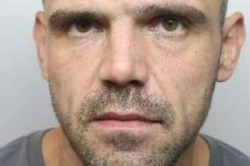 Pictured is Carl Platts, aged 36, of Manvers Road, at Beighton, Sheffield, who was sentenced at Sheffield Crown Court to four years of custody after he pleaded guilty to one count of burglary at a home on Old Retford Road, Sheffield, and to one count of attempted burglary at a home on Rosemary Road, Sheffield.