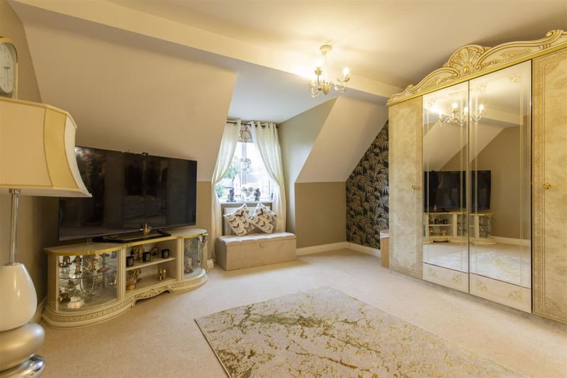 The master bedroom is described as a 'most generous double bedroom with dormer window overlooking the front of the property'.