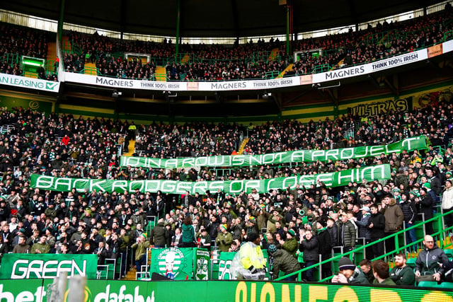 In January 2019 with the transfer window coming to an end, Celtic fans warn the board: "10 in a row is not a project. Back Rodgers or lose him." Brendan Rodgers left exactly one month later