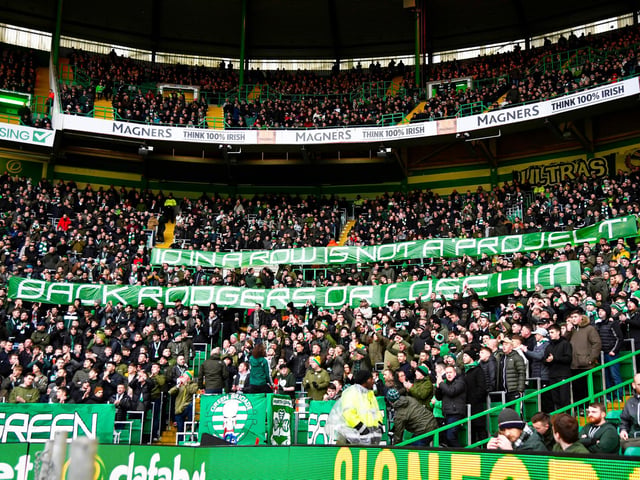 In January 2019 with the transfer window coming to an end, Celtic fans warn the board: "10 in a row is not a project. Back Rodgers or lose him." Brendan Rodgers left exactly one month later