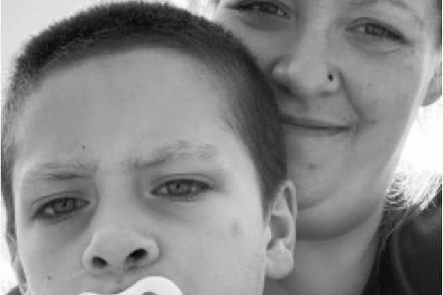 Sabina France with her son Jake.