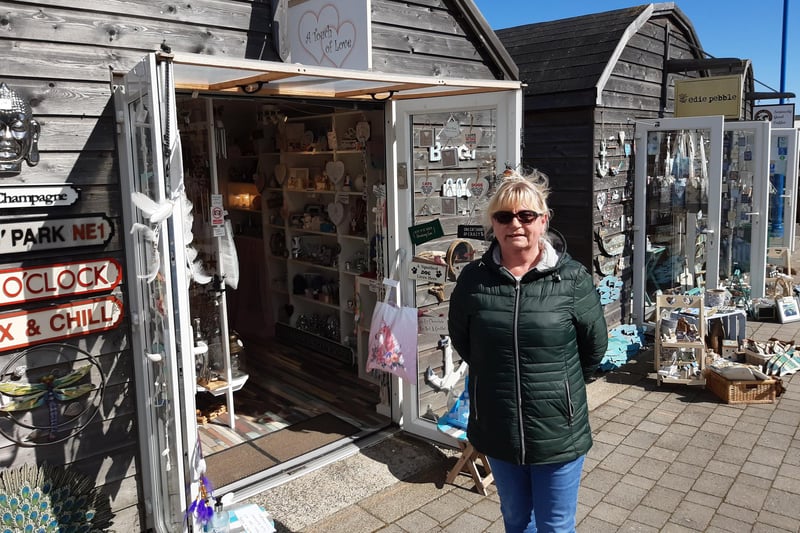 Julie Anderson, who runs A Touch of Love Gifts with her daughter, Louise, at Amble Harbour Village.
