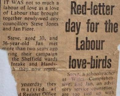 The Star article reporting on Jan and Steve's marriage in 1982