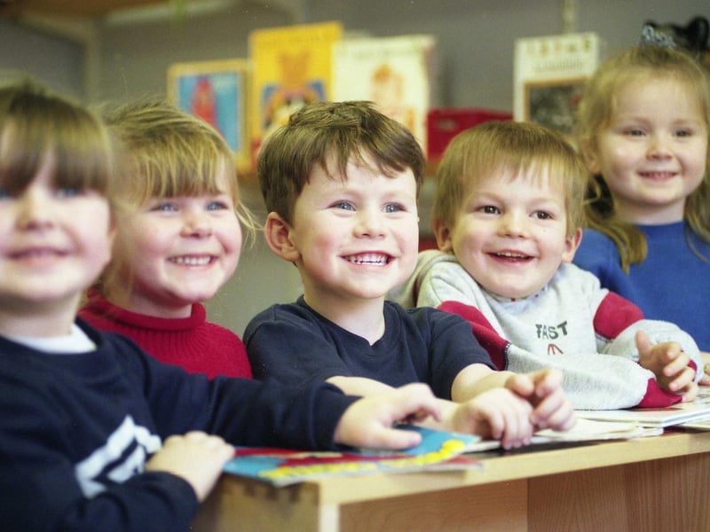 These pupils were pictured at Pennywell Nursery School, which was one of a handful of schools through out the country identified as excellent in 1998.
