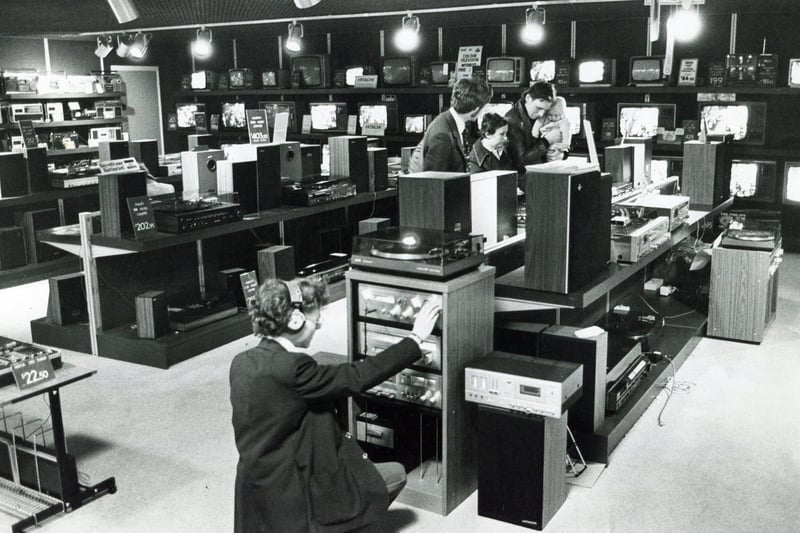 The television and audio department in the Brightside & Carbrook Store in the 1970s