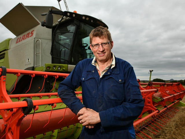 Wheat harvest at Wheatrig Farm, Longniddry. Farmer, Willie Thomson.