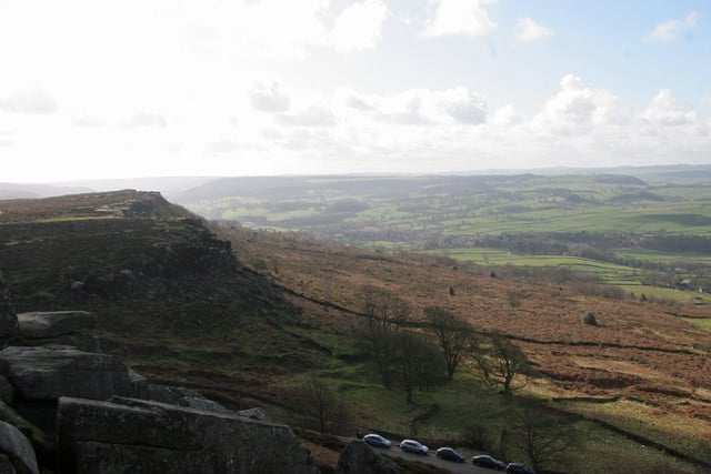 Curbar Edge, close to the village of Calver in the Peak District, is a short drive from Sheffield.