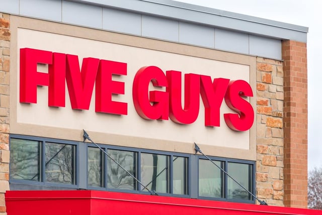Five Guys is a American fast food restaurant known for its hamburgers, hot dogs, fries and milkshakes