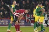 Sander Berge scored for Sheffield United against PNE when the sides met at Bramall Lane but the match ended in a 2-2 draw. Picture: Simon Bellis / Sportimage