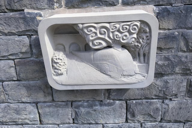 These sandstone train carvings by stonemason Steve Roche grace the side of the Beauchief Hotel on Abbeydale Road, paying tribute to the building's railway heritage