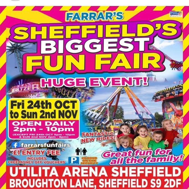 Farrar’s Fun Fair returns to Utilita Arena Sheffield for October Half Term!