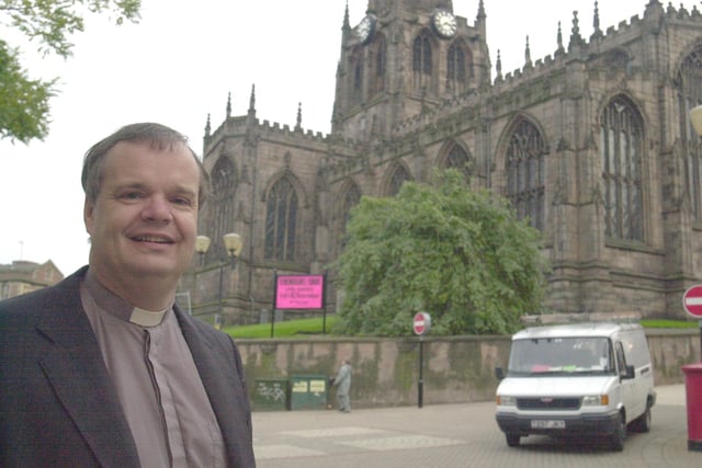 The vicar of All Saint's Parish Church Rotherham the Reverand Richard Atkinson pictured in 2001