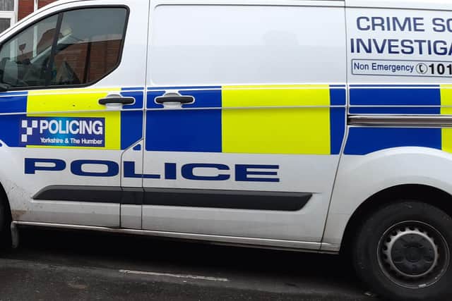 A man has been arrested on suspicion of attempted murder after an attack was reported on a man on Cedar Road, Stocksbridge, Sheffield yesterday morning. File picture shows a police crime scene investigation van