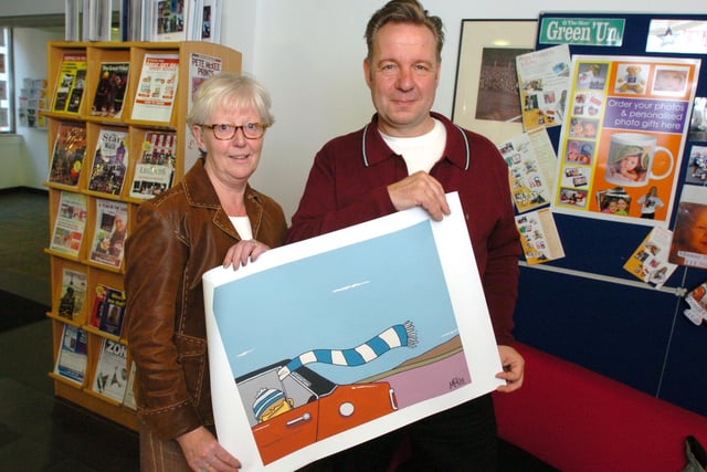 Artist Pete McKee was signing copies of his book at The Star's old office on York Street, Sheffield in October 2009 and Marie Martin from Gleadless asked him to sign a poster