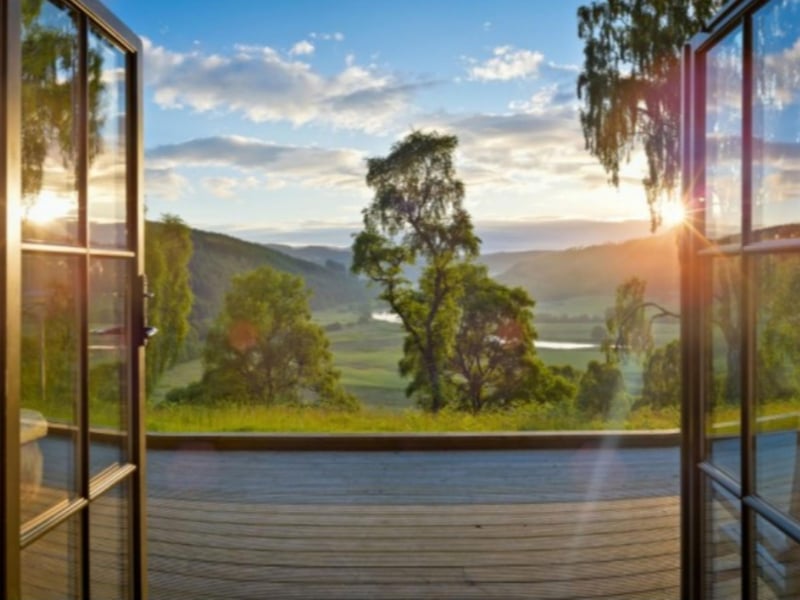 Imagine throwing open the doors to this view in the morning.