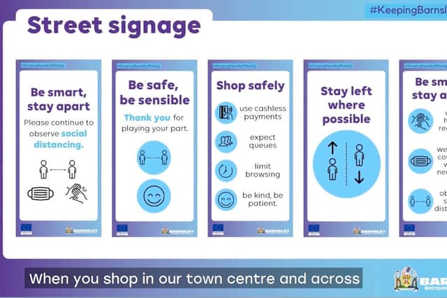 Shop safe signs in Barnsley