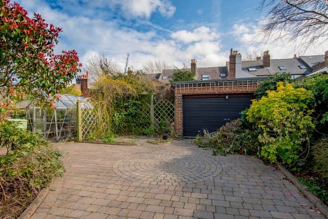 Rock Mount has secure, gated parking - the block paving extends to the rear and forms a patio.