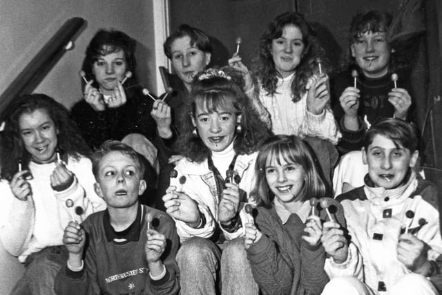 St Wilfrids Comprehensive School students raised over £500 in a sponsored lollipop suck in 1990. Were you one of the people taking part?