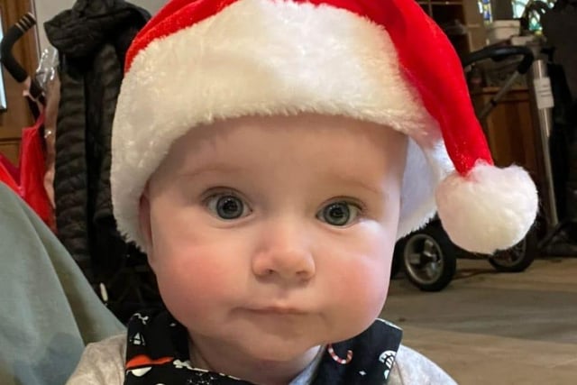 Zach has got to be one of the cutest Santas we've ever seen!