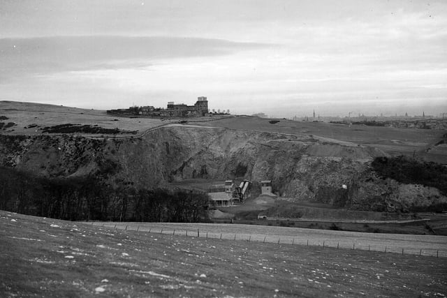 A view of Blackford Hill Quarry in December 1951.