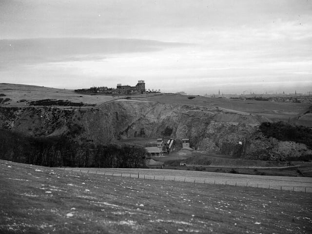 A view of Blackford Hill Quarry in December 1951.