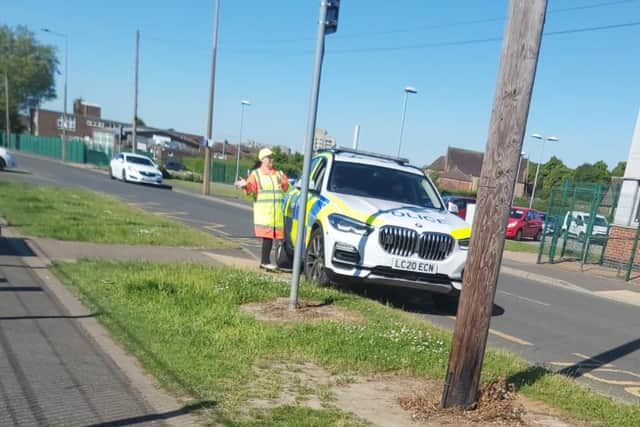 Police outside Sandringham Road Primary School this morning
