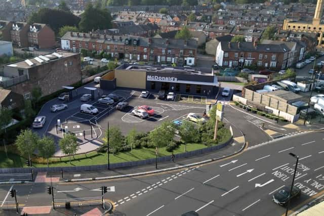 Plans for a new McDonald’s drive-thru restaurant with an accompanying car park on London Road, Sheffield have been resubmitted by the fast food firm