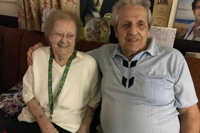 June and Les on their 67th anniversary