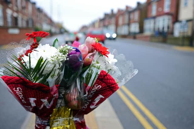 Floral Tributes on Main Road, Darnall. Picture: NSST-06-11-19-DarnallTributes-1