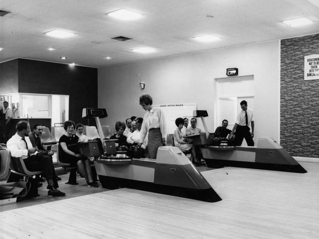 A view of the players area at the C.B.C. Bowl at Intake in September 1963