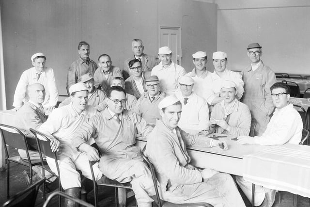 A group of T Wall and Sons employees who were set to become redundant after it was announced that the Craigmillar ice crem factory would close in October 1962.