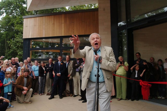 Sir David Attenborough offically opened the new Creswell Craggs Visitor Centre in 2009