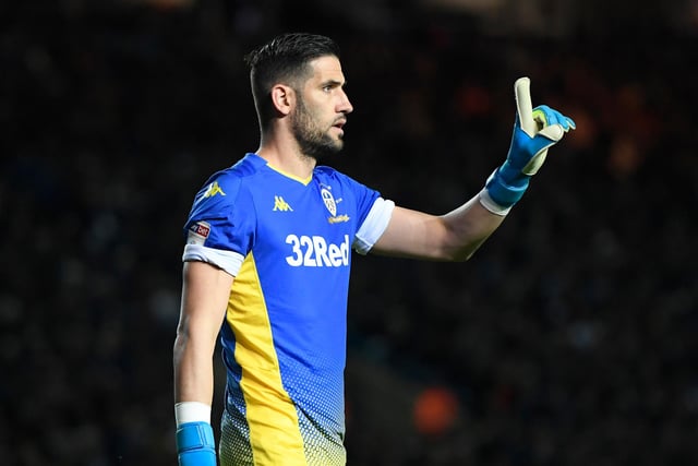 Kiko Casilla of Leeds United reacts during the Sky Bet Championship against West Bromwich Albion at Elland Road on October 01, 2019.