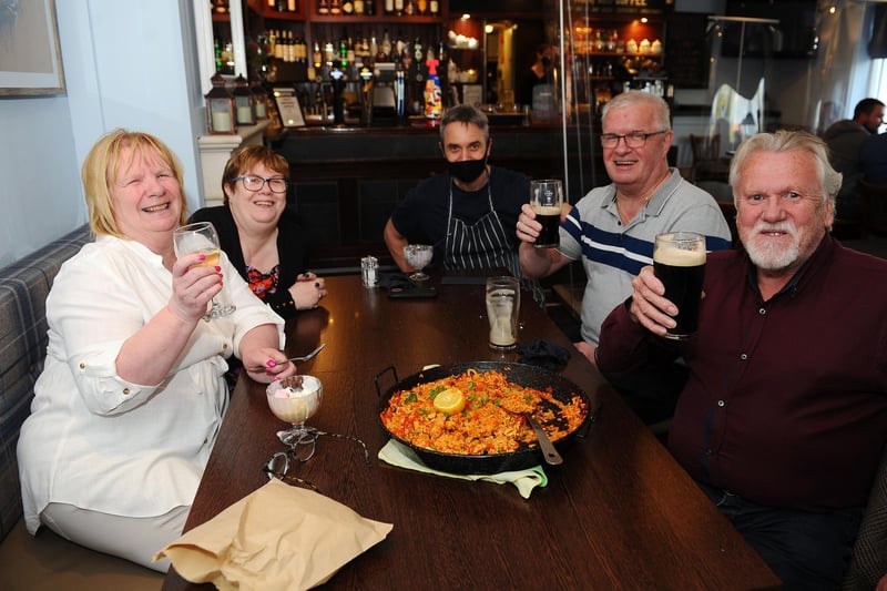 Diners enjoy a drink at the Black Bull in Polmont (Pic: Michael Gillen)