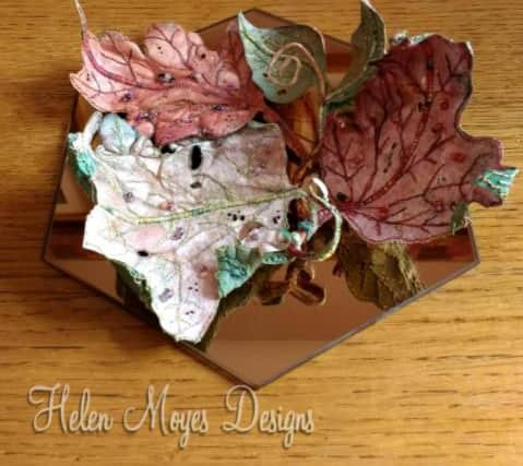 Helen owns a design business and will open her studio on December 4th for browsing and demonstrations.