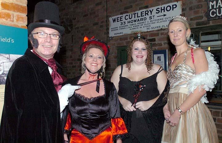 Sheffield Law Society Nightmare at the Museum, left to right: David Webster, Alison Webster, Rachel Baldwin and Lyndsay Balme, November 1, 2009