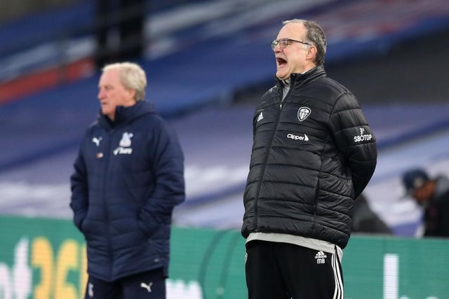 There have been so many thrilling moments on the pitch during Bielsa's tenure as manager that they can sometimes all blur into one, but the 5-4 win over Birmingham City in December 2019 surely stands out as the most dramatic win of the lot. Four goals in the last 10 minutes, including a 95th minute own goal, saw the game swing back and firth between agony and jubilation for the Whites, but in the end, Bielsa's men had just enough to secure the points. (Photo by Naomi Baker/Getty Images)