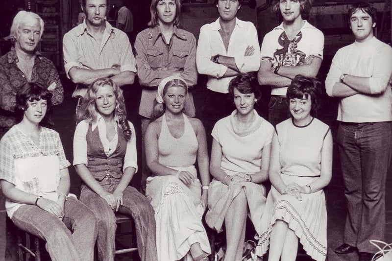 The cast of a new show at Chesterfield Civic Theatre. August 12, 1975