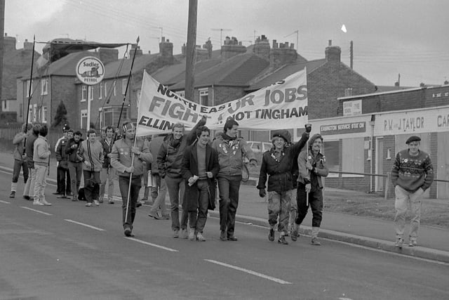 Miners were on the march at Easington Colliery in this picture from our archives that was taken in May 1984.