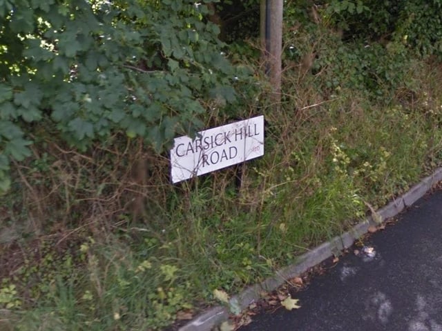 The queasy name of this street - between Ranmoor and Sandygate - is derived from the area called Carre Sick, meaning a marshy area with a stream running through it, sick being the old word for a stream or ditch.