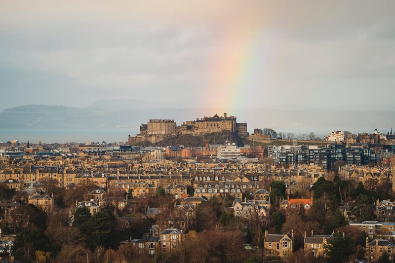 This glorious picture of a rainbow over Edinburgh Castle was taken by Dorota Markowska.