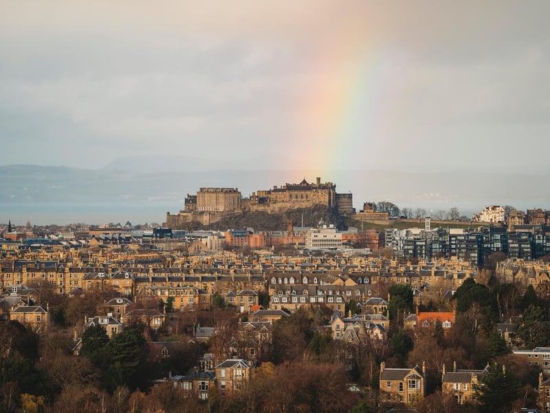 This glorious picture of a rainbow over Edinburgh Castle was taken by Dorota Markowska.
